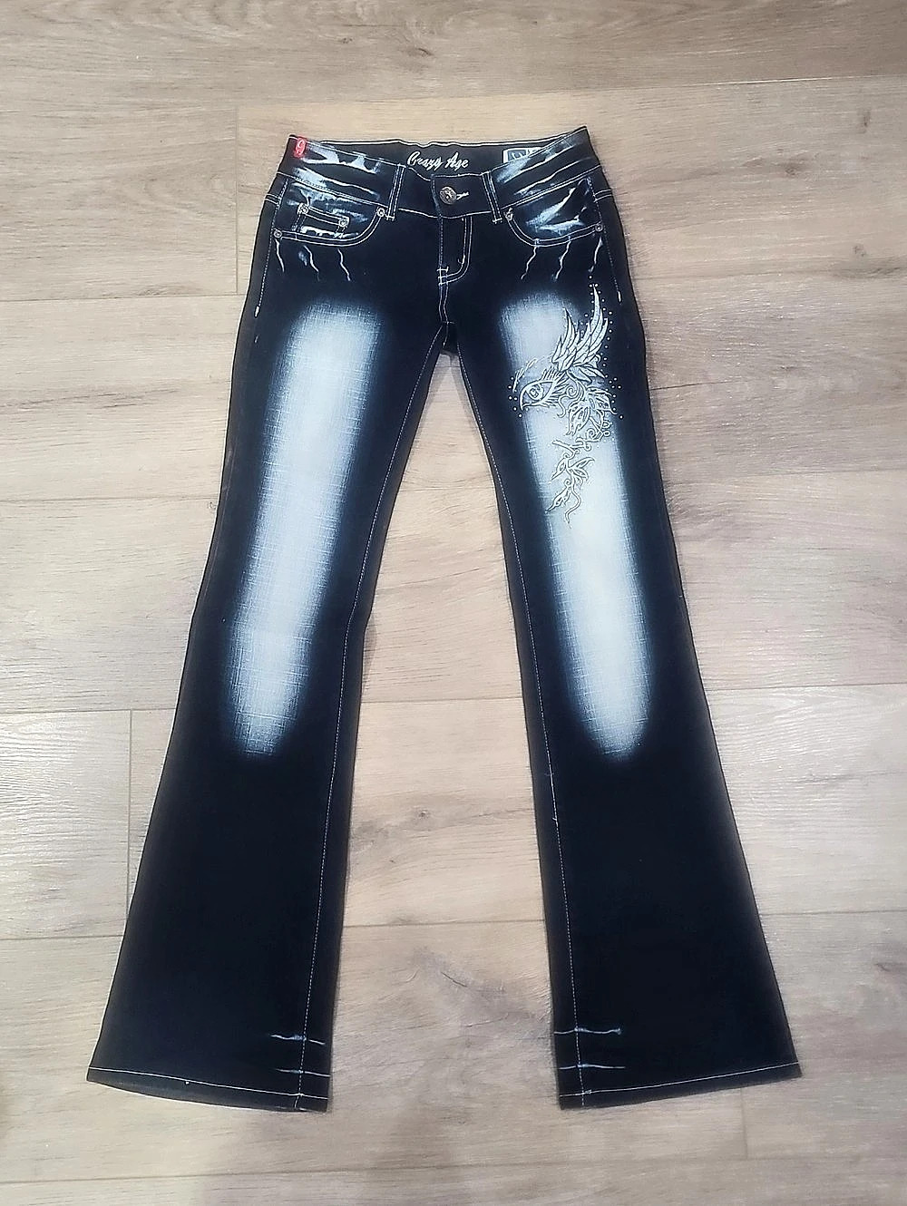 Crazy Age Denim Flare Jeans Waist 36 Like New